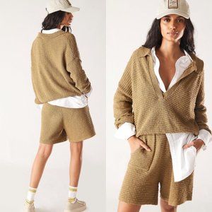 Free People FP Beach Carter Sweater Set in Oak Bark